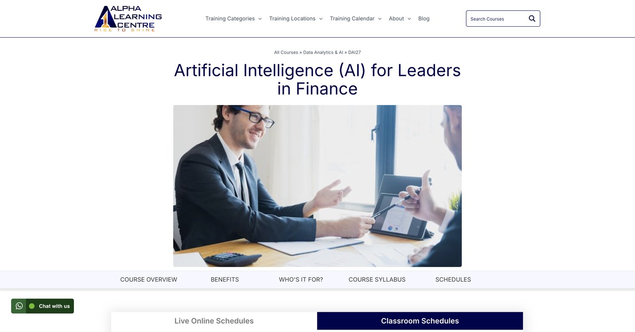 AI for Leaders in Finance by Alpha Learning Centre