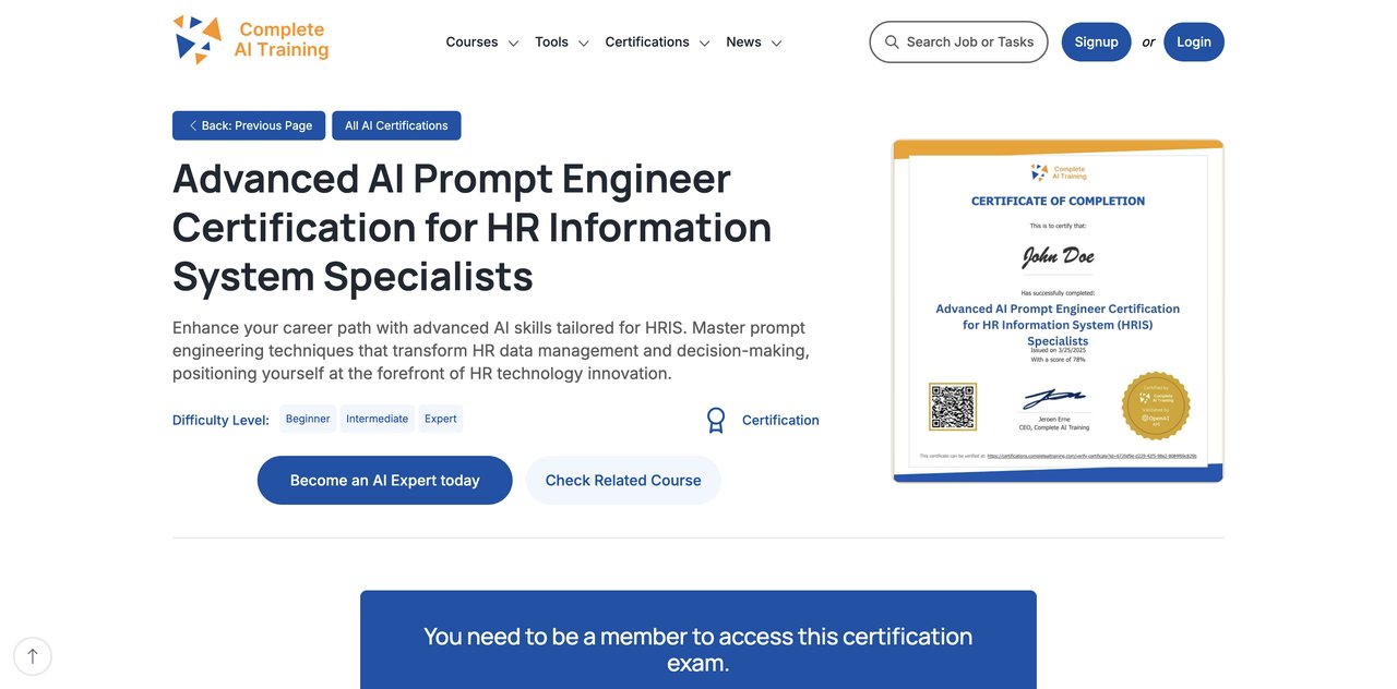 Advanced AI Prompt Engineer Certification