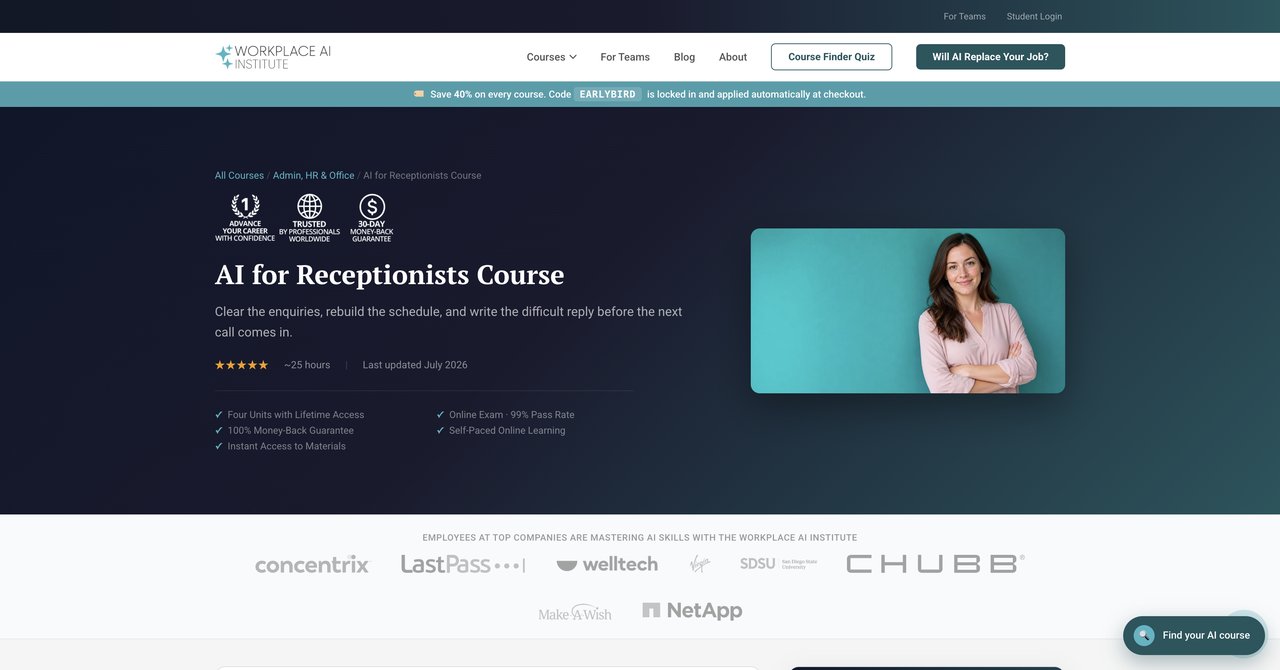 AI for Receptionists Course by Workplace AI Institute