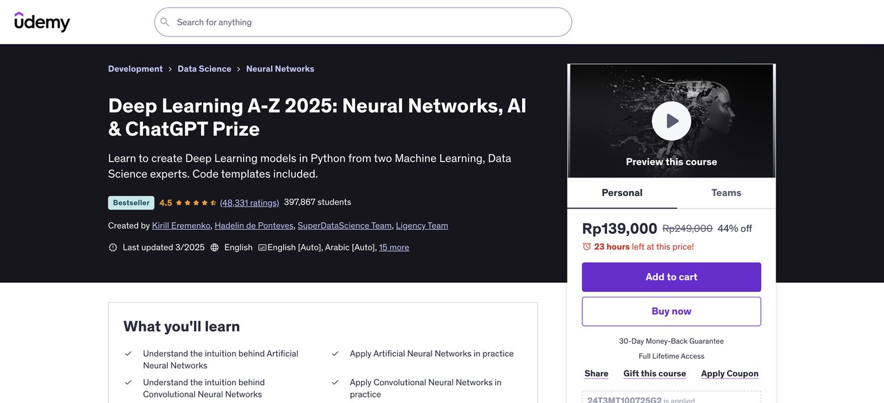 Deep Learning A-Z