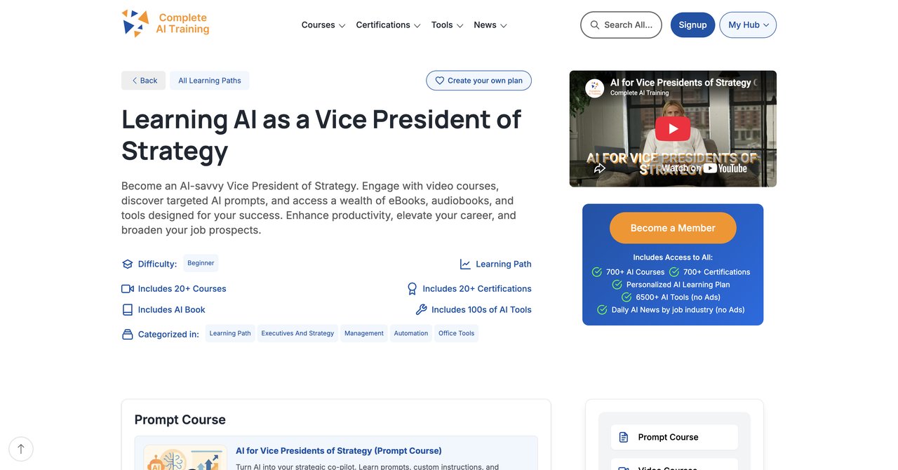 CompleteAI Training - AI for Vice Presidents of Strategy