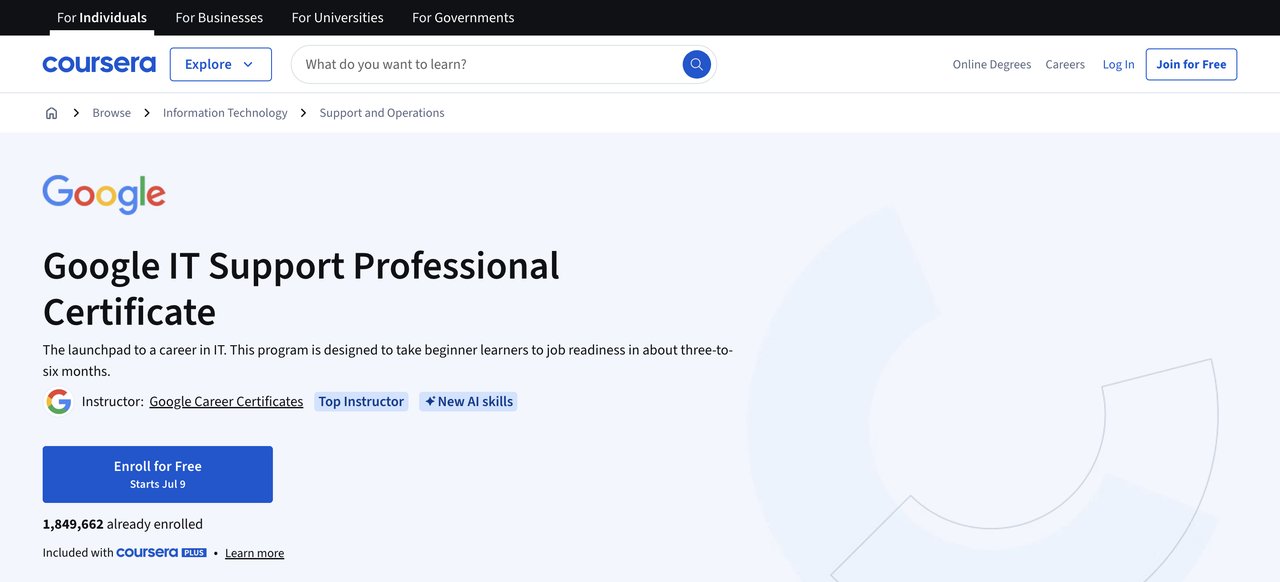 Google IT Support