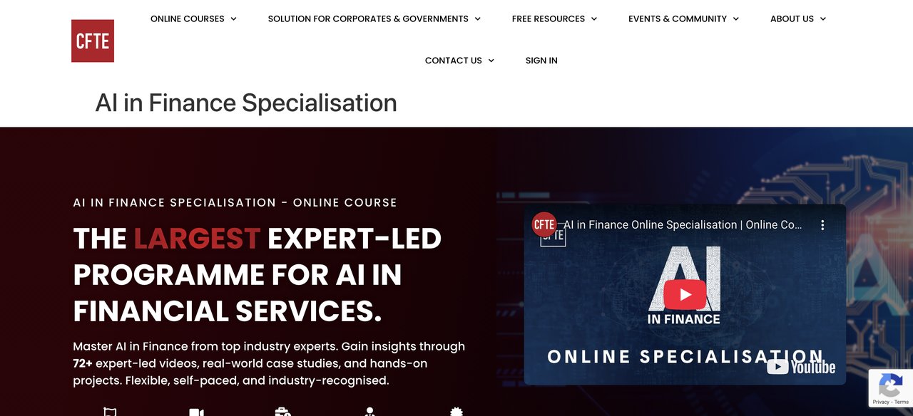 AI in Finance Specialisation