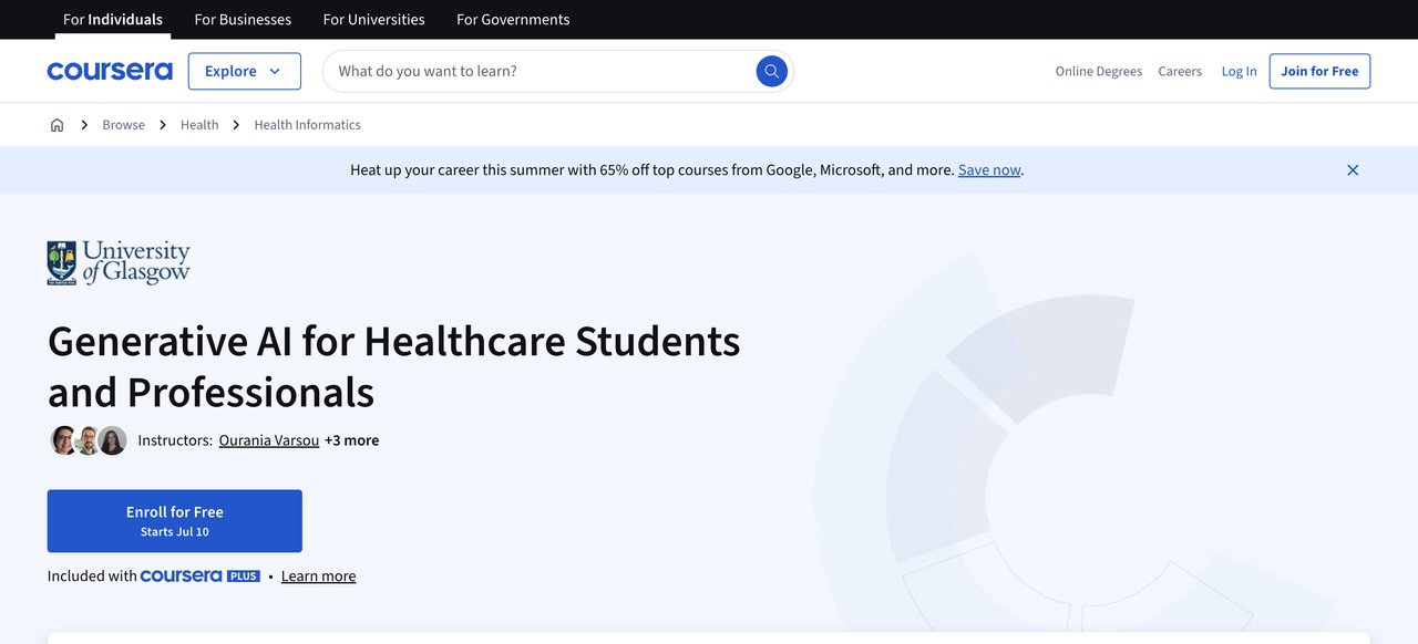 Generative AI for Healthcare Students and Professionals