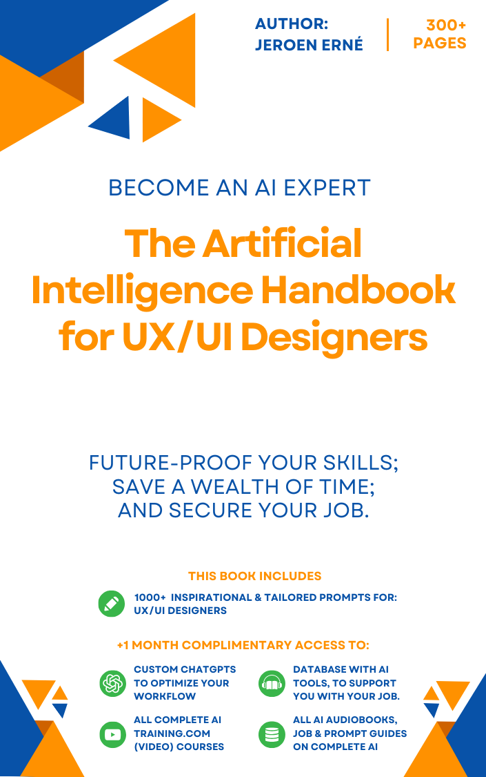 Bookcover: The Artificial Intelligence handbook for UX/UI Designers