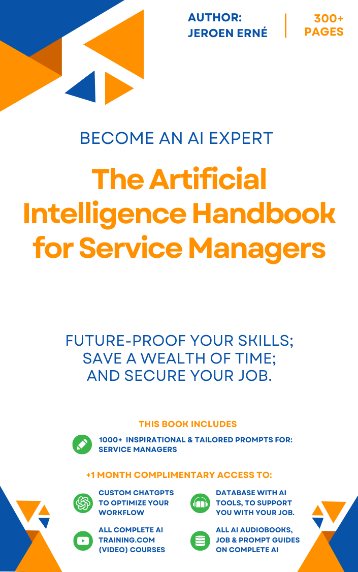 Bookcover: The Artificial Intelligence handbook for Service Managers