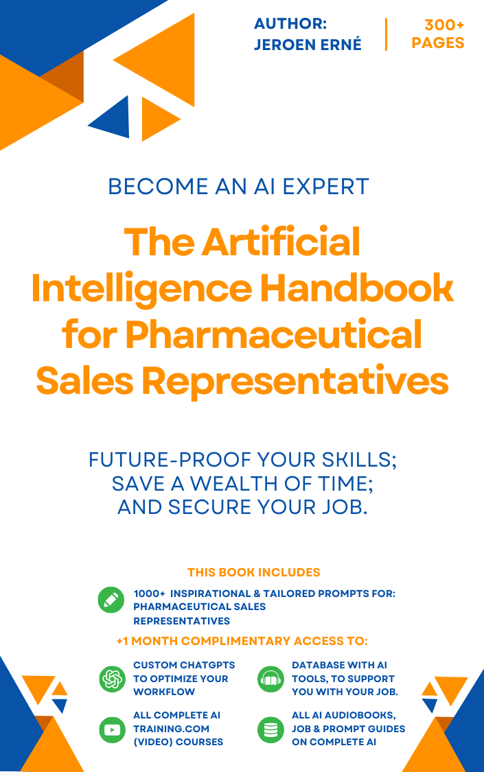 Bookcover: The Artificial Intelligence handbook for Pharmaceutical Sales Representatives