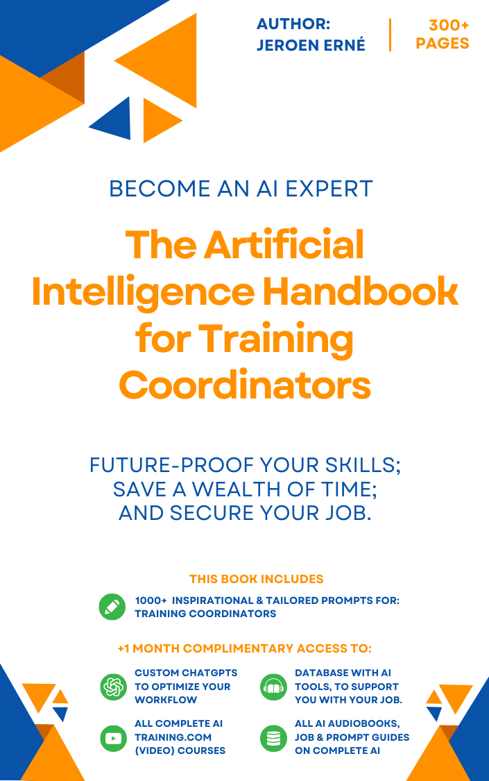 Bookcover: The Artificial Intelligence handbook for Training Coordinators