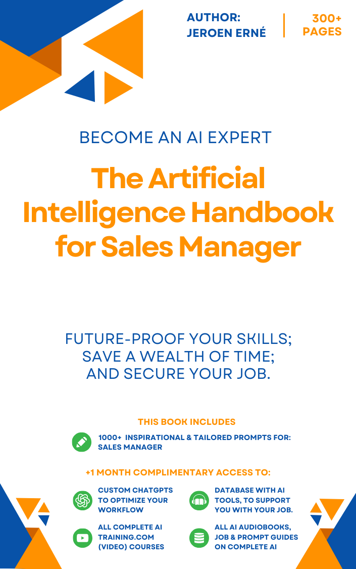 Bookcover: The Artificial Intelligence handbook for Sales Manager