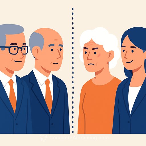 Ageism meets sexism: AI favors older men and penalizes older women