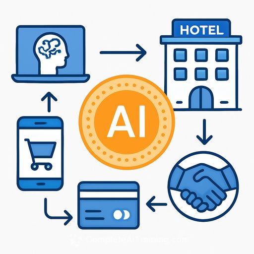AHLA/HTNG version 2 brief presents AI-native hospitality commerce ecosystem diagram