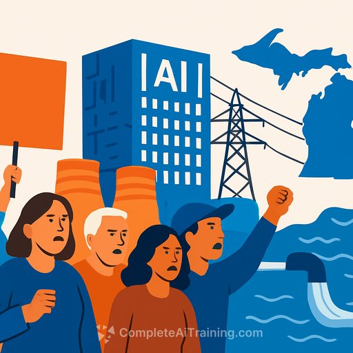 AI data center boom tests Michigan's grid and Great Lakes water as locals push back