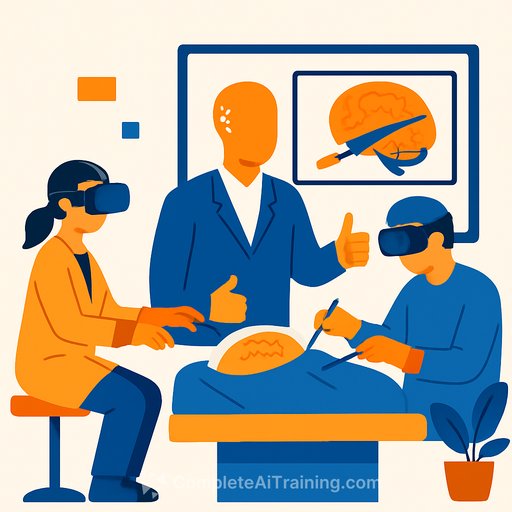 AI-Enhanced Human Feedback Boosts Neurosurgery Training in VR Simulator Study