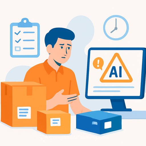 AI image of courier office hides a string of telltale errors