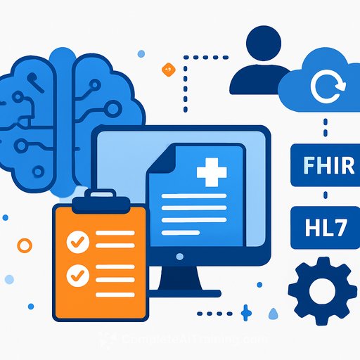 AI medical coding integrates with EHR systems using FHIR and HL7 standards