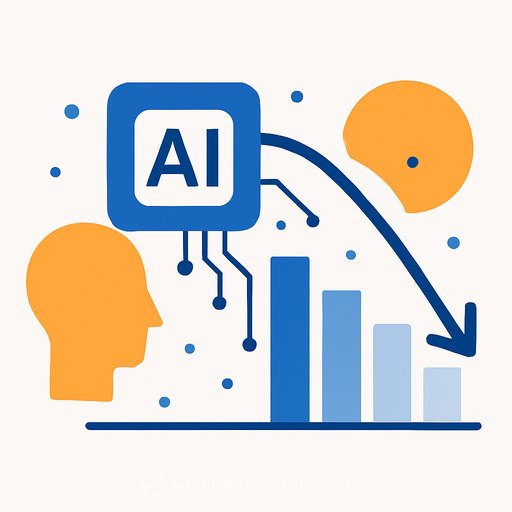 AI model collapse causes slow erosion of variance in text outputs