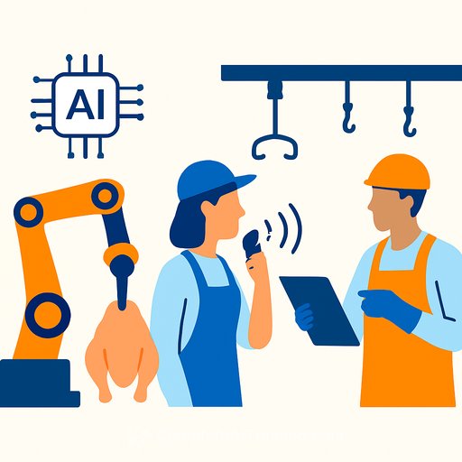 AI optimizes poultry processing with predictive scheduling, voice assistants and automated quality control