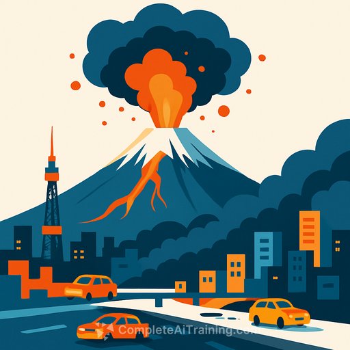AI Simulation Reveals How a Mount Fuji Eruption Could Paralyze Tokyo Within Hours