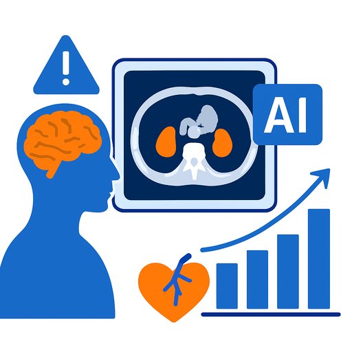 AI spots chronic stress on routine CT: adrenal volume index tracks cortisol and predicts heart failure risk