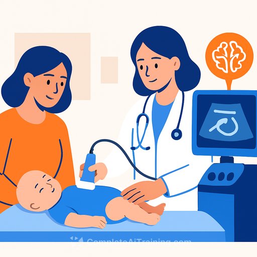 AI ultrasound lets child health clinics screen for infant hip dysplasia, reducing hospital referrals by more than half