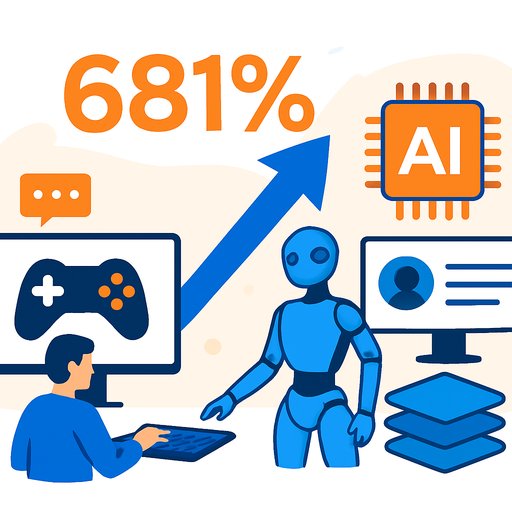 AI use in video game development surges 681% on Steam as studios automate QA, assets and NPC dialogue