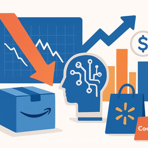 Amazon stock falls as investors prioritize AI over e-commerce while Walmart and Costco post strong digital sales growth