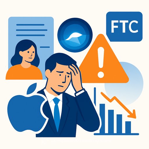 Apple Hit by FTC Scrutiny and Siri AI Delays, Testing Investor Confidence