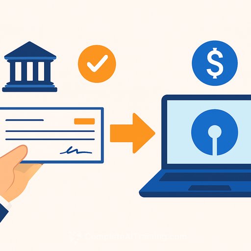 Article on SBI moving entire cheque proce...