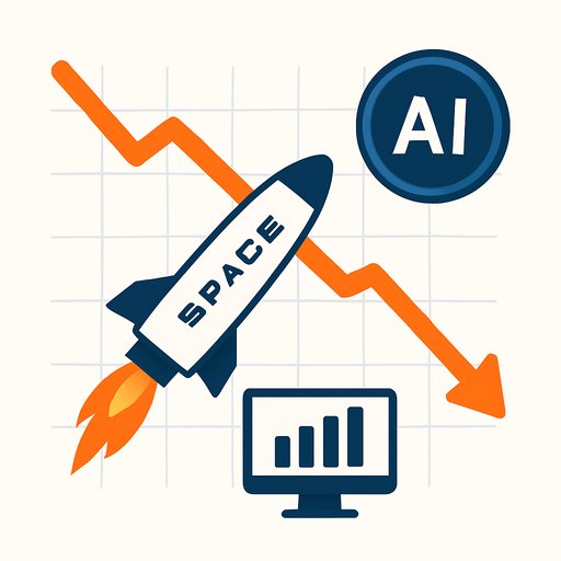 Article on SpaceX dives 10% after AI spen...