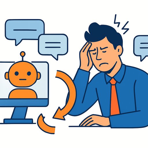 Automated customer service systems replace human help with frustration and irrelevant loops