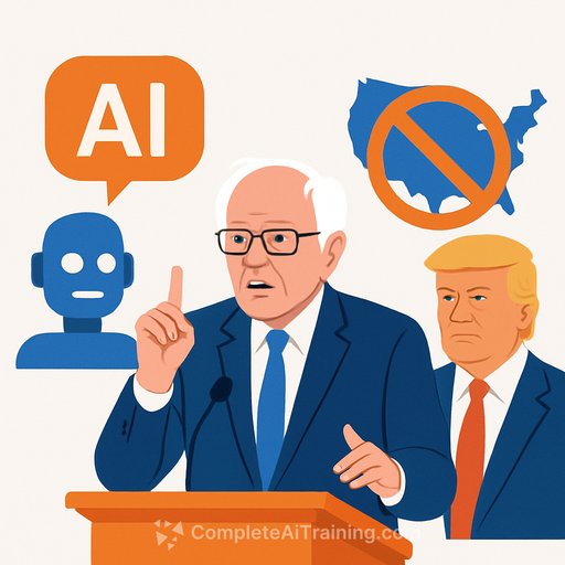 Bernie Sanders urges AI pause, warns work could disappear as Trump moves to block state rules