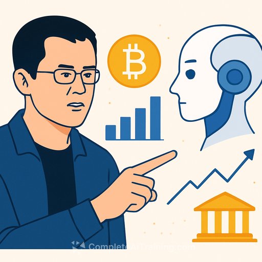 Binance founder Changpeng Zhao argues crypto will become the financial rail for AI agents before traditional banks