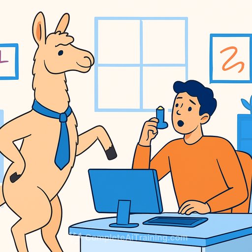 Breztri's AI-generated llama ads target younger asthma patients with a weirdly humorous office setting