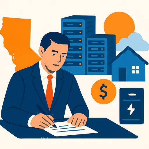 California governor signs laws to block data centers from passing utility costs to residents