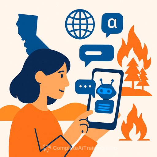 California Launches AI Chatbot Offering Wildfire Resources in 70 Languages Ahead of Peak Season