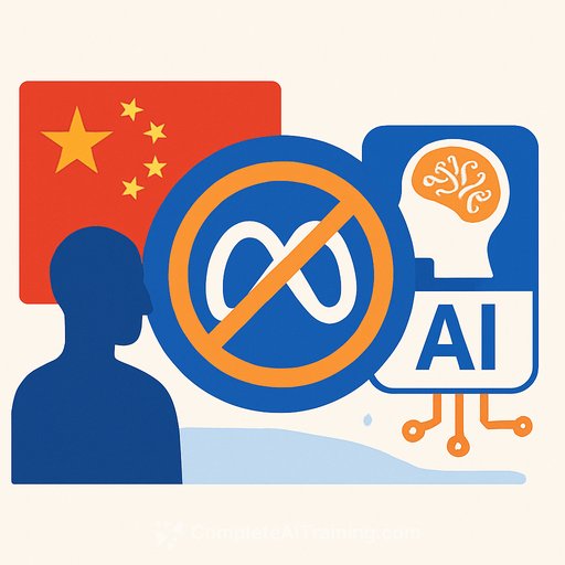 China blocks Meta's $2 billion acquisition of AI startup Manus