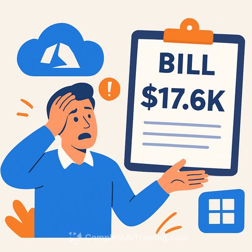 Claude customer reports a $17.6K bill despite unused Azure credits