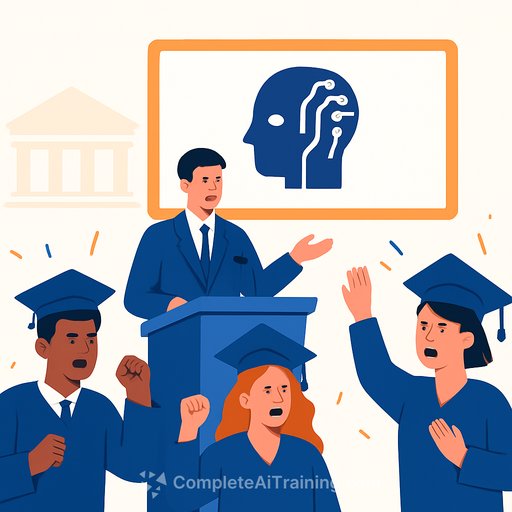 College graduates jeer AI advocates at commencements as universities face pressure to adapt