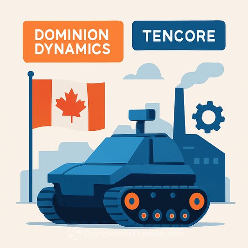 Dominion Dynamics and Tencore plan Canadian production of autonomous ground vehicles