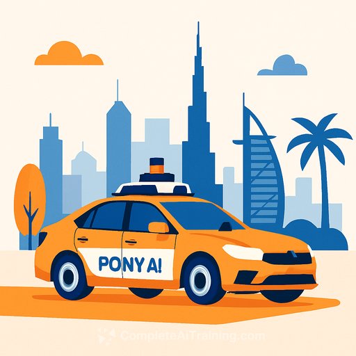Dubai set to launch driverless taxi trials with Pony.ai in 2026