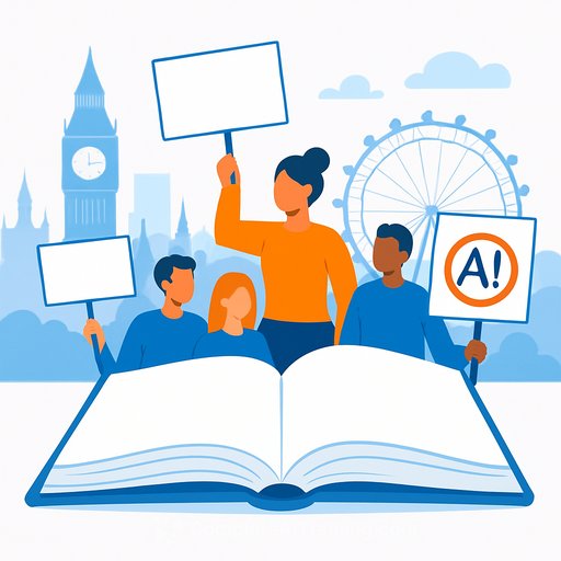 Empty book at London Book Fair names thousands of authors in AI protest