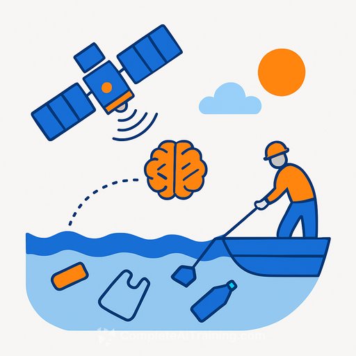 ESA satellites use AI to track and predict ocean plastic drift for cleanup crews