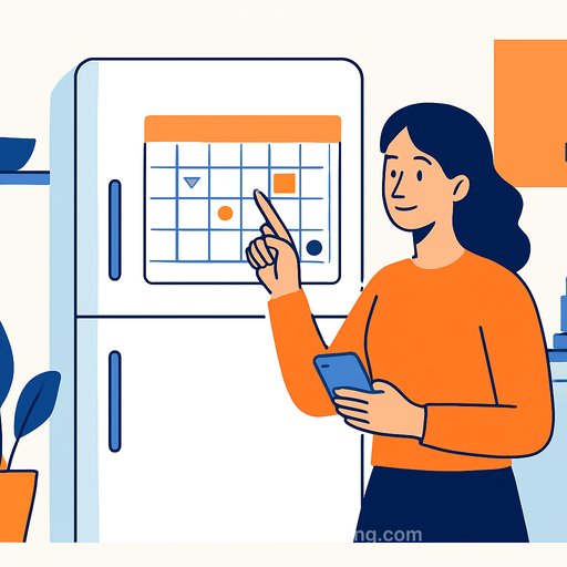 Everblog fridge calendar helps households stay on top of schedules and chores