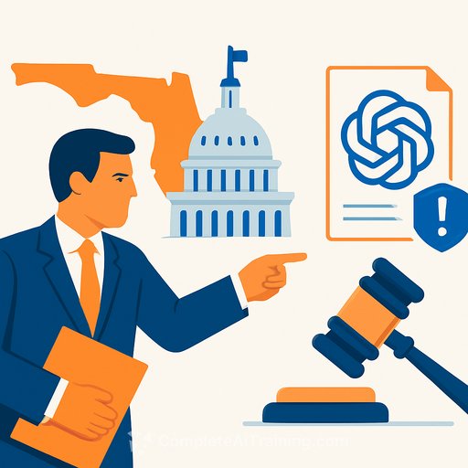 Florida attorney general sues OpenAI as Congress stalls on federal AI safety rules
