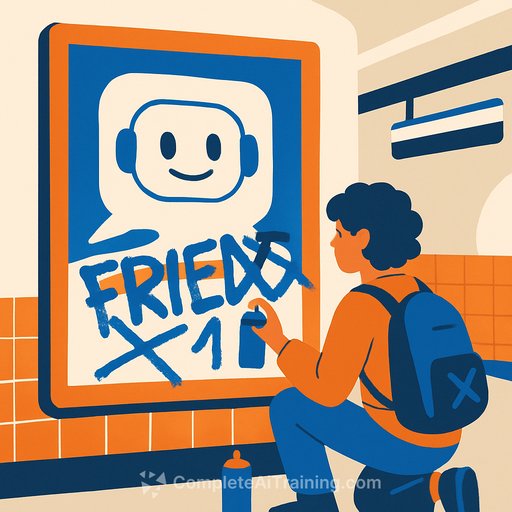 Friend AI subway billboards graffitied as outrage marketing wears thin