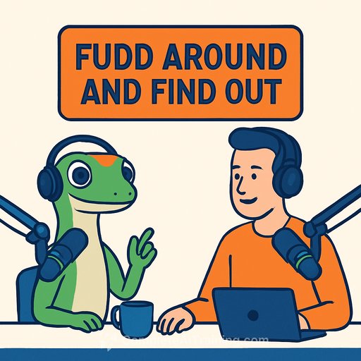 Geico Gecko appears as AI-generated guest on Fudd Around and Find Out podcast
