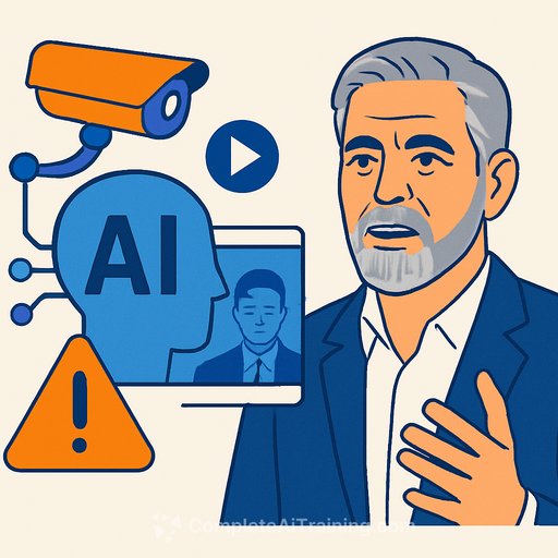 George Clooney warns against government oversight of AI and raises alarm over deepfakes
