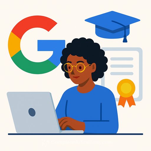 Google AI professional certificate earns college credit recommendation