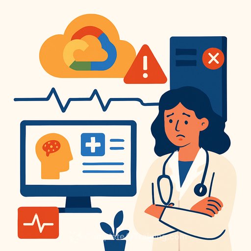 Google Cloud outage halts critical AI healthcare services, raising concerns over patient care and reliability