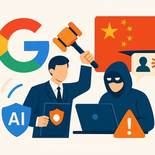 Google sues Chinese cybercrime group for using its AI in online scams